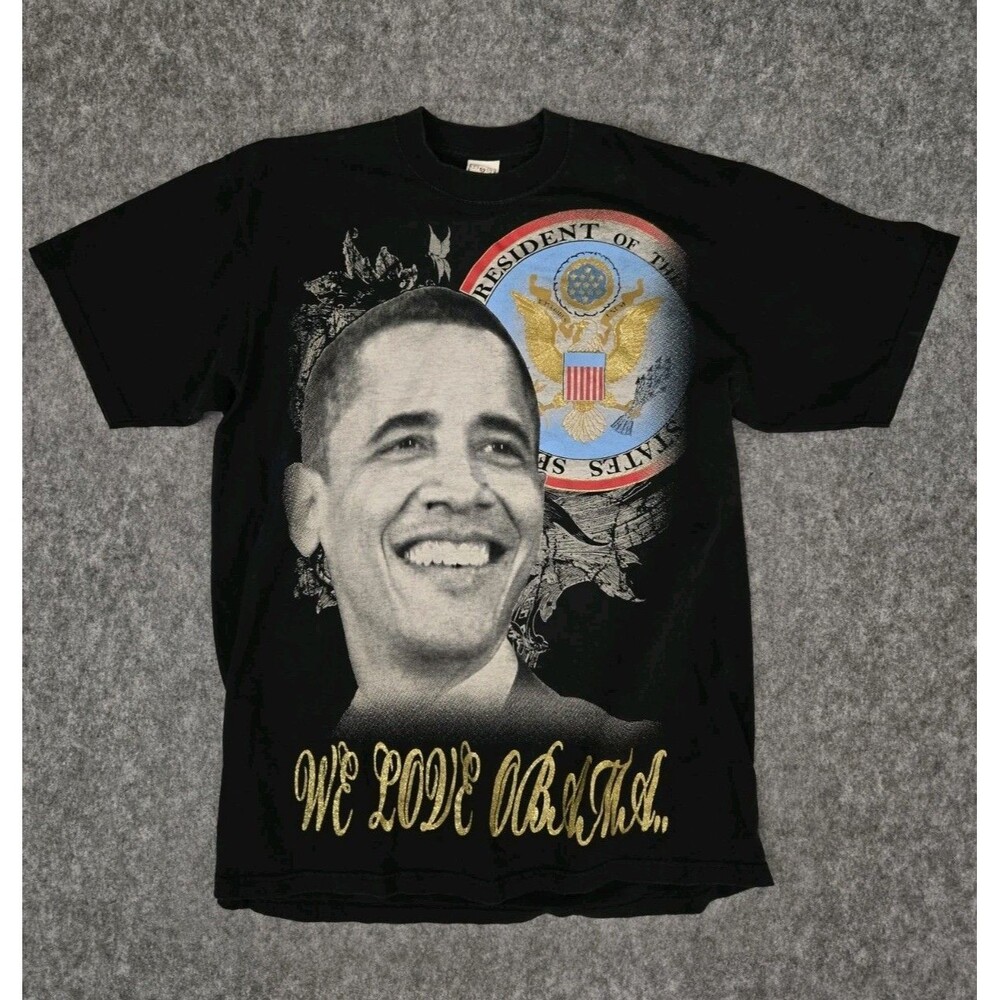 Phat Farm Obama President  T Shirt US Seal ALL OVER Graphic Design 2XL Vintage